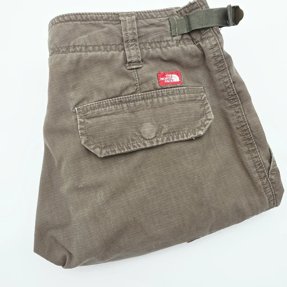 The North Face Mens 32‎ Cargo Shorts Green Ripstop Adjustable Waist 11